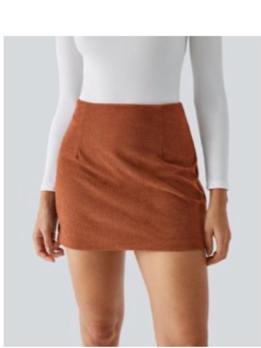 HALARA High Waisted 2-in-1 Line Mini Corduroy